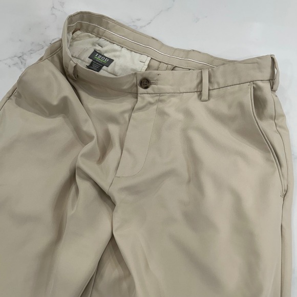 Izod Other - IZOD Golf Pants Mens 32x29 Beige Flat Front‎ Xtreme Function Stretch Classic Fit